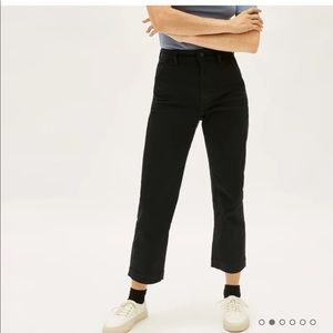 Black Everlane Straight Leg Crop